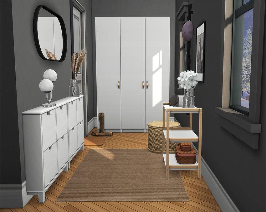 Галерея мода Мебель для прихожей Sleek Hallway Set #2